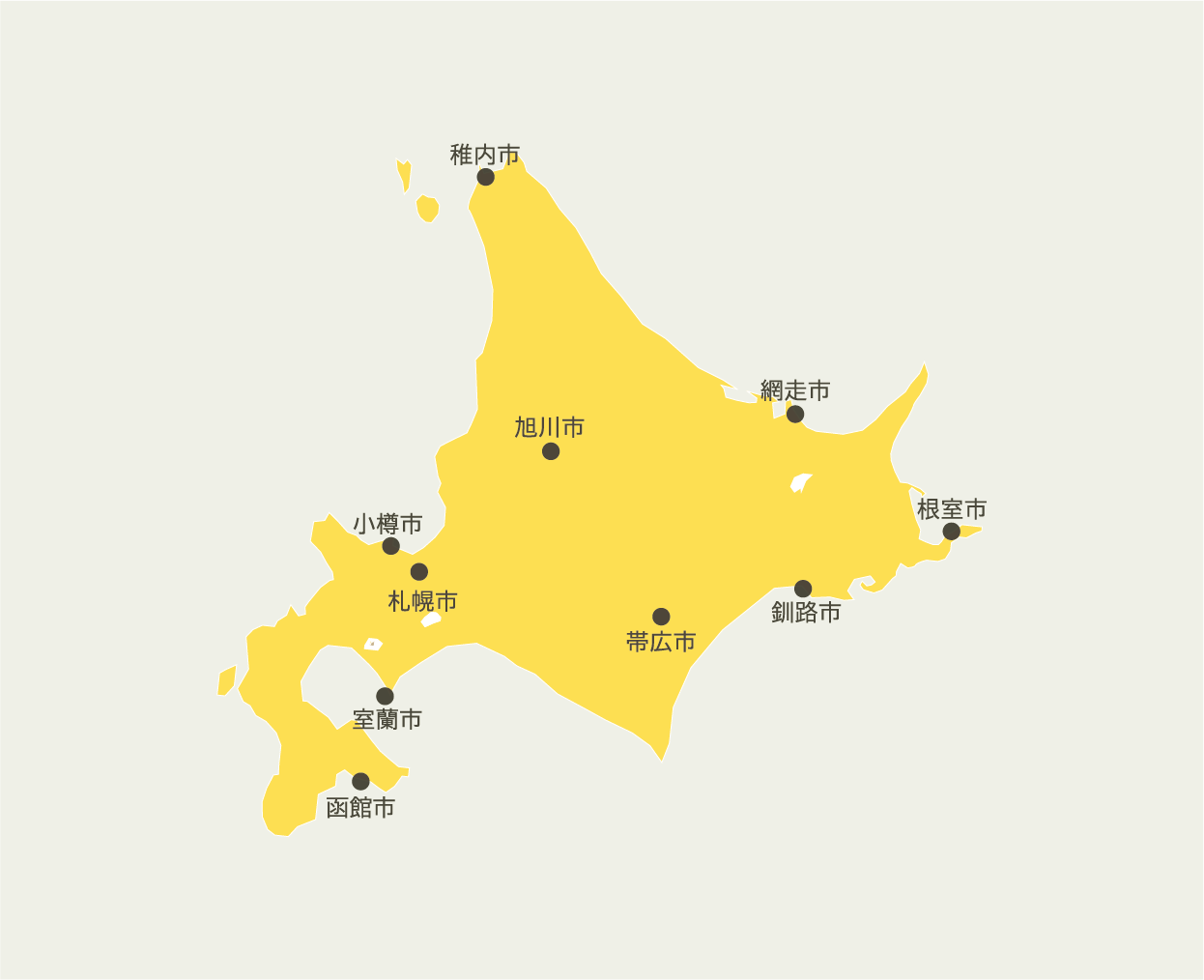 朝日新聞北海道支社版配布エリア