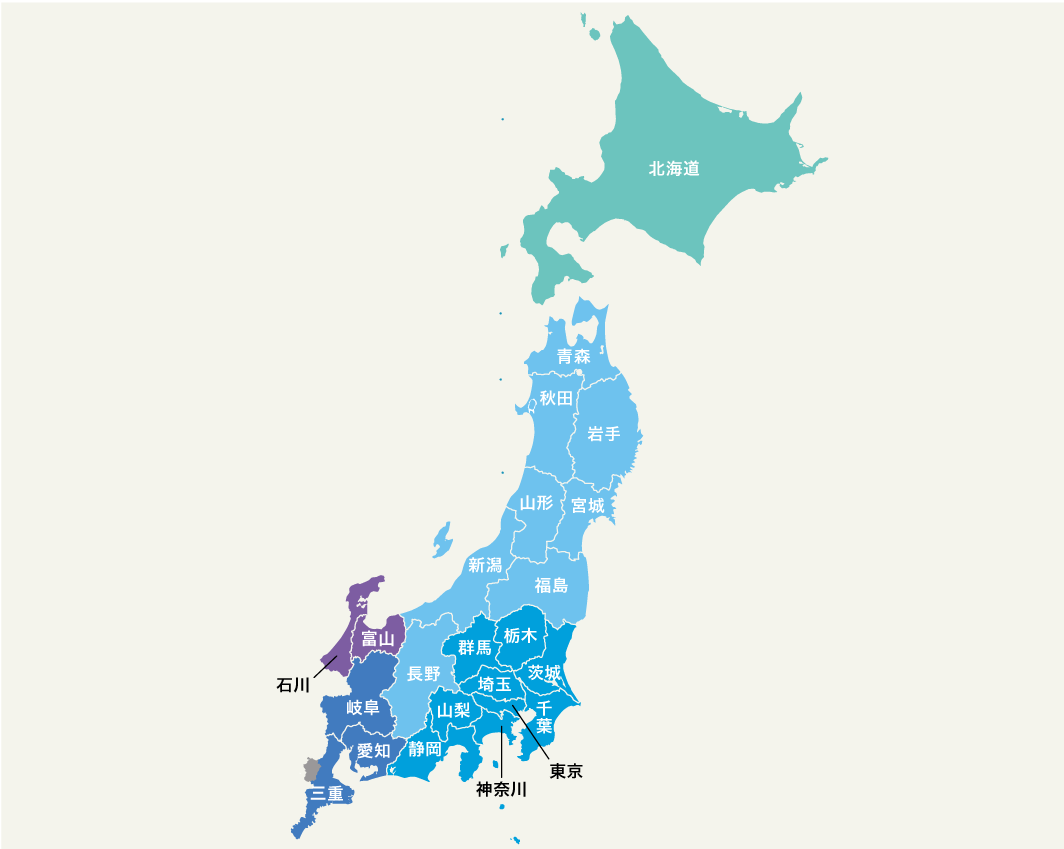 読売新聞東京本社版配布エリア